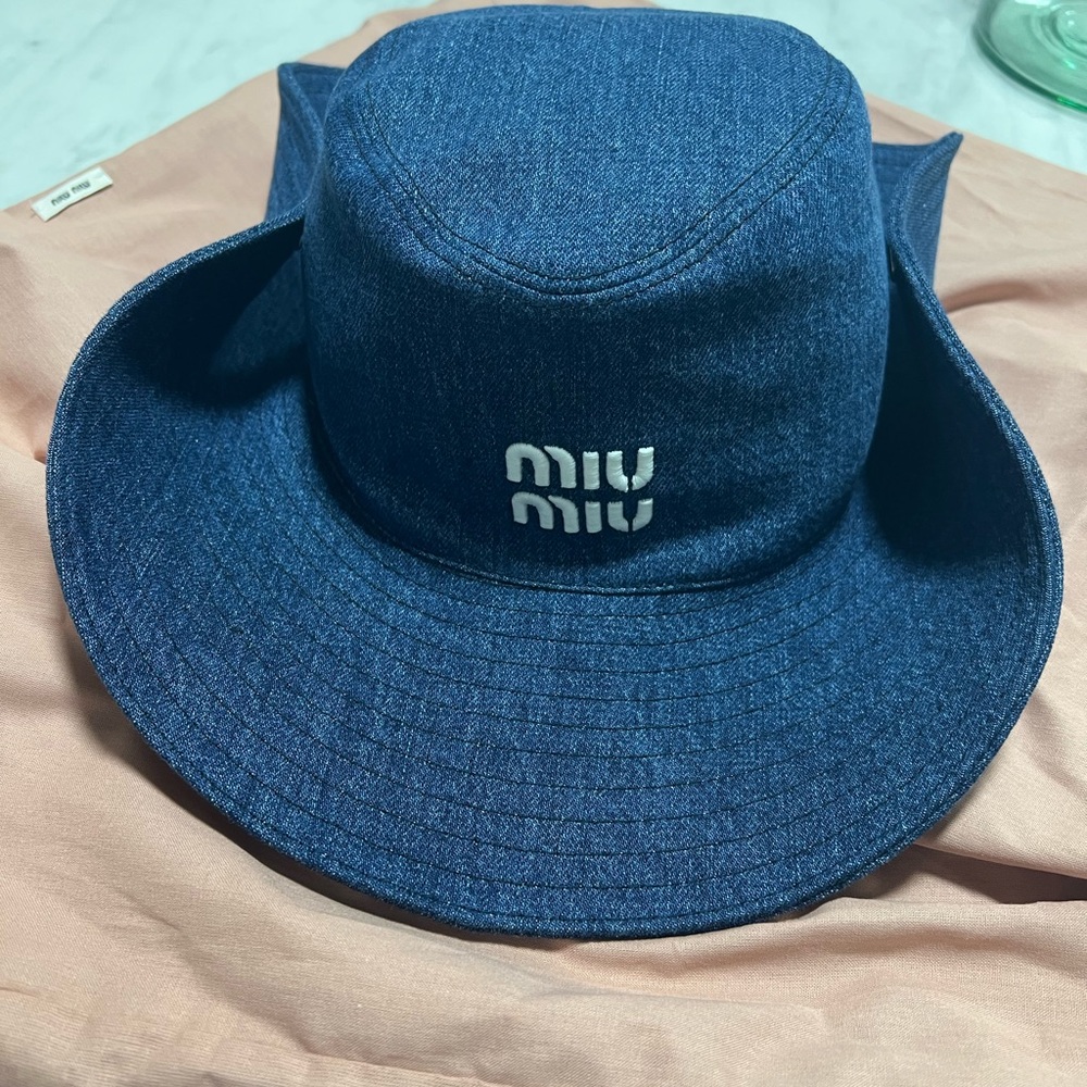NWT 100% authentic Miu Miu denim cowboy hat size M! Hard to get